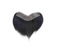 Wig Human Hair Men Toupee Full PU Base Forehead V Loop Frontal Hairline(18x4cm)