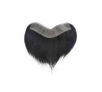 Wig Human Hair Men Toupee Full PU Base Forehead V Loop Frontal Hairline for Daily Party Use(16x1.5cm)