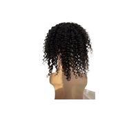 Wig Human Hair Toupee for Men Mono Lace with PU Afro Wigs Kinky Curly(1B#)