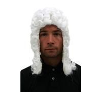 Wig: Judge Baroque Loge Noble White Curls Historical PW0171 NEW