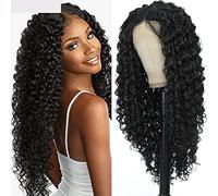 Wig Lace Front Wig Synthetic Wigs For Women Lace Frontal Wig Blonde Highlight Wig Cosplay Daily Wear Grey Wigs For Women (Curly 1B)
