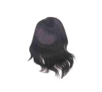 Wig Lace Front with PU Men's Toupee Man Hairpieces Human Hair Replacement System for Men(1B Black Color)