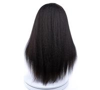 Wig Long Kinky Straight Headband Synthetic Hair Wigs For African American Women Natural Black 18-22 Inch Afro Wig Grey Wigs For Women (G 22 Inch)
