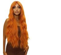 Wig Long Ombre Brown Wine Red Wave Wigs With Bangs Wavy Wig For Women(LC2084-3)