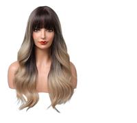 Wig Long Red Brown Wigs For Women Wavy Hair Wigs With Bangs Wigs Heat Resistant Wigs(LC040-1)