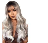 Wig Long Red Brown Wigs For Women Wavy Hair Wigs With Bangs Wigs Heat Resistant Wigs(LC049-1)