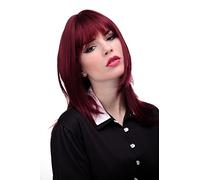WIG ME UP 3003-39 Lady Quality Wig long medium length naugthy long bangs (can part to side) straight layered aubergine red approx 19,5inch