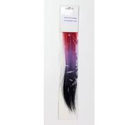 WIG ME UP 3030-JB3-PBB Clip-In Extension 2 pcs Set punk emo goth 3 coloured neon red & purple & black 12inch