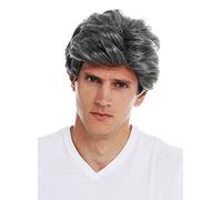 WIG ME UP - 3270-K21B-KB80 wig Halloween carnival men wavy short parted grey mottled