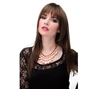 WIG ME UP 3280-10 Lady Quality Wig long straight sexy long fringe bangs medium brown 19,5 inch