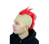 WIG ME UP - 4201-PC13 Wig men women Halloween red mohawk on bald head Punk Anarchy 70s 80s