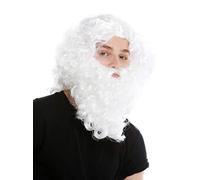 WIG ME UP - 8115 B-P68 wig beard full-beard set white hermit prophet Moses Noah wizard magician God Santa Claus