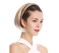 WIG ME UP - 90606-27T613 Halfwig Hairpiece Extension with braided hair circlet shoulder length straight blond mix