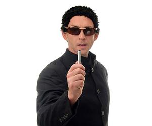 WIG ME UP - 90657-P103 Man Lady Party Wig Halloween short Afro curls curly black