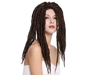 WIG ME UP - 90674-ZA4 Man Lady Party Wig Halloween Dreadlocks Rasta Rastafari Brown 16