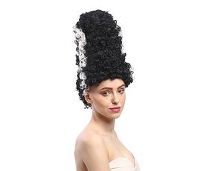 WIG ME UP - 90903-ZA103-ZA62 Lady Party Wig Halloween Cosplay Frankenstein Bride huge Victorian Gothic Beehive black grey streaked