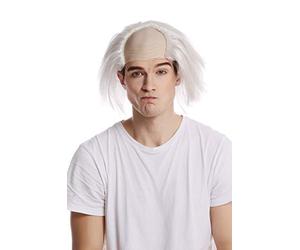 WIG ME UP - 91124-ZA68 Wig Halloween Carnival crazy old half bald white grey gray hair Igor Einstein Frankenstein Grandpa Igor