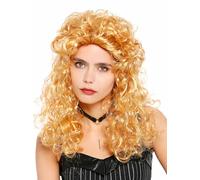 WIG ME UP - 91420-P70 Fancy Dress women's wig Halloween Carnival long curls curly Quiff Colonial Era Southern Belle honey blonde