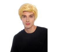 WIG ME UP - 91434-ZA88C Fancy Dress Wig Men Man Carnival Halloween Straw Blonde parting voluminous