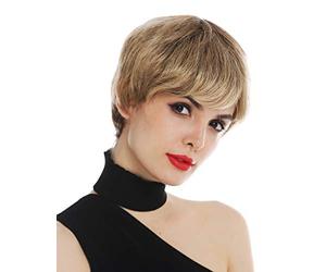 WIG ME UP - C-SM-BH1262 wig women's wig short pixie cut sl rown copper blonde highlights