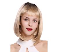 WIG ME UP - DW-2140Q-YS834S4 Lady Quality Wig Bob Longbob short smooth straight fringe bangs ombre mix dark brown blond