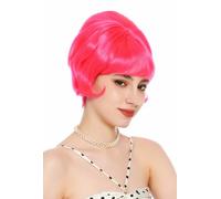 WIG ME UP - DW3436-TF2315 Lady Wig Women's Wig Retro Vintage 50s 60s Beehive Backcombed Bangs Pink Rose