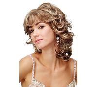 WIG ME UP - DW573-12-26 Lady Quality Wig medium shoulder length teased volume Diva brown streaked blond