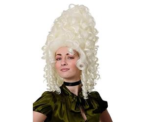 WIG ME UP GFW1650-613A Lady Quality Wig Cosplay Theatre historic Renaissance Baroque Rococo Beehive Marie Antoinette bright white platinum blond