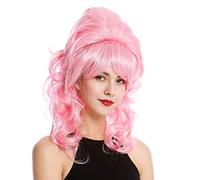WIG ME UP - GFW2418-TF2317-F1 Quality Lady Wig Baroque 60s Beehive Retro Bun curly long pink Pop Singer