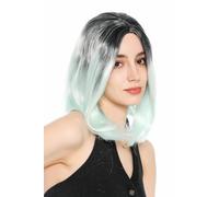 WIG ME UP - GFW3977-1TT5507 Lady Wig Women's Wig, middle parting, shoulder length, straight, Ombre Black Light Green