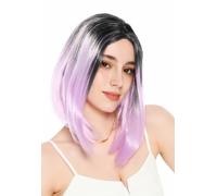 WIG ME UP - GFW3977-1TTF2403A Lady Wig Women's Wig, middle parting, shoulderlength, Straight, Ombre, Black/Light Purple