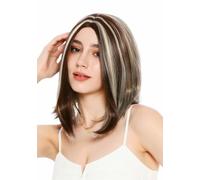 WIG ME UP - GFW3977-8H88 Lady Wig Women's Wig, middle parting, shoulder length, straight, Brown Light Blonde Highlighted