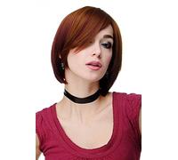 WIG ME UP H9706-30F118 Stunning Lady Quality Wig short Bob longbob Ombre copper brown and red straight sexy parting of long fringe Gothic witchy Emo