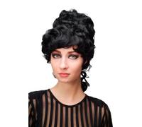 WIG ME UP - L.COLONIAL.Lady-1 Historic Lady Quality Wig Baroque Victorian Colonal Era Beehive ringlets curled deep black
