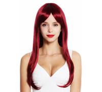 WIG ME UP Ladies Wig Long Straight Long Bangs Parted Red VK30