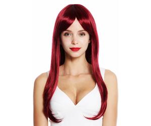 WIG ME UP Ladies Wig Long Straight Long Bangs Parted Red VK30