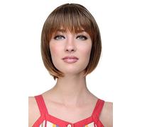 WIG ME UP - Lady Quality Wig short Page Bob fringe bangs black mixed with light rustbrown reddish brown strands streaked highlights703-2T114