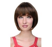 WIG ME UP - Lady Quality Wig Short Page Bob Fringe Bangs Dark Brown with Copper Brown Ends Chestnut 703-2T30