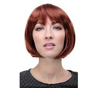 WIG ME UP - Lady Quality Wig Short Page Bob Fringe Bangs Dark red 703-350
