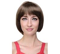WIG ME UP - Lady Quality Wig Short Page Bob Fringe Bangs Light to Middle Brown brunette703-12