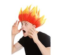 WIG ME UP - LM-19-PC13TPC2B women's party wig men's wig carnival backcombed demon devil troll fire flower red yellow
