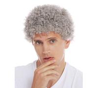 WIG ME UP - MMAS-6M-K686 wig carnival men women short afro frizzy curly grey