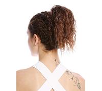 WIG ME UP - N67A-V-2T30 Ponytail Hairpiece Extensions short voluminous curled kinked kinks beach bleach black streaked copper brown highlights