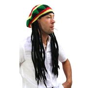 WIG ME UP - Party/Fancy Dress/Halloween DOPE Hat Cap with DREADLOCKS RASTA Jamaica Reggae Ska