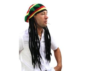 WIG ME UP - Party/Fancy Dress/Halloween DOPE Hat Cap with DREADLOCKS RASTA Jamaica Reggae Ska