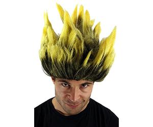 WIG ME UP - Party/Fancy Dress/Halloween WIG men FIRE DEVIL Loki Puck MAD SCIENTIST Demon Imp RED pointy spiny LM-19-P103TPC2B Cosplay