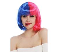 WIG ME UP - QS-224-FRC3-41 wig carnival women bob short fringe blue pink half and half