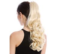 WIG ME UP - SP-31-A-V-613 Ponytail Hairpiece Extensions Claw Grip Clamp long slightly curled platinum blond 17inch