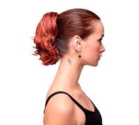 WIG ME UP - T6545-3 Ponytail Hairpiece extension short wild look dark copper red 10inch