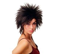 WIG ME UP - TYW60473-4 Lady Quality Wig short teased up spiky strands wild 80s wave punk dark brown